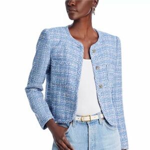 Derek Lam 10 Crosby Emilia Tweed Cropped Jacket size 4